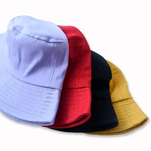 Μονοχρωμο βαμβακερο bucket hat set πολυχρωμο casual καπελο ηλιου στημενο κυρια εικoνα