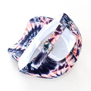 Tie-dye print baseball cap for men and women, summer sun protection adjustable hat.