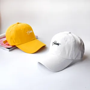 Minimalist Casual Cotton Baseball Cap Unisex Embroidered Letters Soft Top Sun Protection Sunshade Duckbill Hat