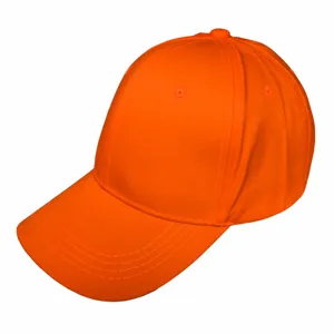Vibrant orange baseball cap unisex adjustable sun hat for outdoor activities and casual wear