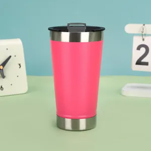 20oz stainless steel insulated coffee tumbler with lid pink travel mug for outdoor car