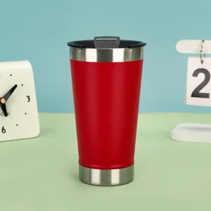 20oz Stainless Steel Insulated Tumbler Portable Beer Cup Outdoor Travel Coffee Mug With Lid