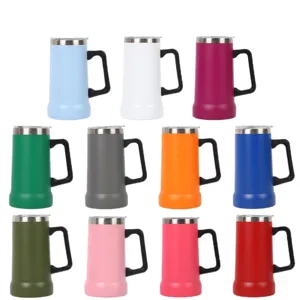 Gobelet Isotherme Sous Vide en Acier Inoxydable Avec Poignée Tasse de Voyage en Métal à Double Paroi Portable Pour Bureau Extérieur