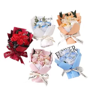 Kleine rosen blumenstrauss kunstlich seife geschenk fur valentinstag party deko zu hause