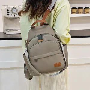Casual Minimalist Waterproof Nylon School Backpack For Women And Men Daily Commute Laptop Book Bag