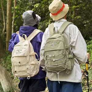 Large Capacity Oxford Cloth Backpack Japanese Minimalist Style Student School Bag For Men Women Fashion Couple Outdoor Travel Leisure Daypack