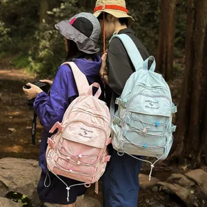 High-capacity unisex outdoor backpack for students with a minimalist design for hiking.