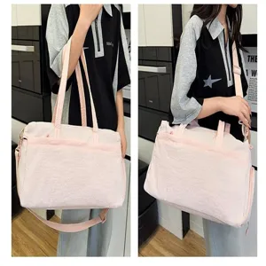Grande borsa da viaggio casual, elegante borsa da palestra con tracolla e scomparto per scarpe.
