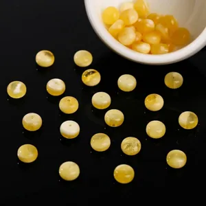 Perles d'espacement en cire d'abeille jaune naturelle pour la création de bijoux