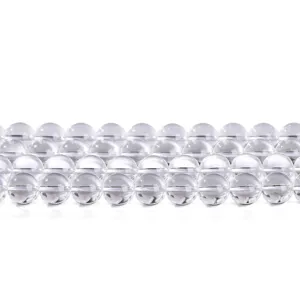 Cuentas de cristal blanco transparente de 8mm calidad 7A para la creación de joyas DIY