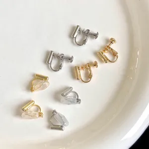 Convertitore per Orecchini in Lega di Rame Galvanico Vite Spirale Triangolo Componenti per Orecchini non Forati Base per Creazione Gioielli DIY