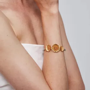 Elegante Koperen Madeliefje Sieraden Voor Dames Goud Zilver Daisy Hanger Ketting Zonnebloem Armband Oorknopjes Bloemen Accessoires