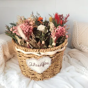 Petit Bouquet de Fleurs Séchées Naturelles Floral Préservé Décoration de Table Maison Style Rustique Artisanat Fait Main Cadeau de Fête