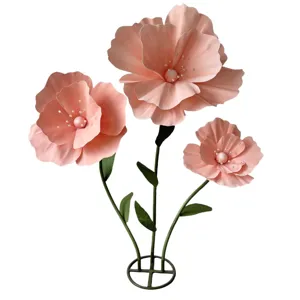 Grandes fleurs de coquelicot artificielles mariage guide de route accessoires support de fleurs