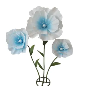 Fausse fleur de coquelicot grand mariage guide de route scène mise en page vitrine