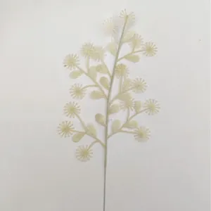 Glitter artificial flower branch Christmas home decor ornament 32cm dazzling floral prop