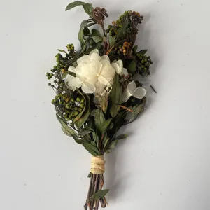 Bouquet de fleurs séchées naturelles arrangement floral préservé pour décoration cadeaux