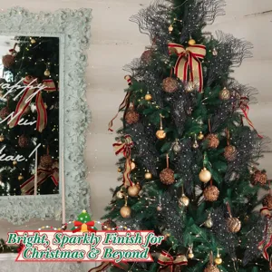 Christmas tree black glitter curly twig branches festive holiday home decoration props 30pcs