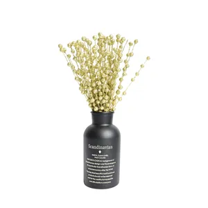 Paquete de Tallos de Bayas con Bolas de Purpurina de Navidad Picos de Bolas de Espuma con Purpurina Artificial para Decoración Floral del Hogar de Fiesta de Vacaciones