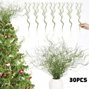 30Pcs Christmas glitter curly twig branch tree decoration home decor floral party filler