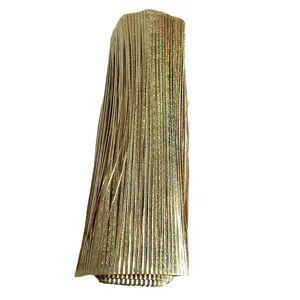 Golden holographic laser tinsel fringe bundle for Christmas party and outdoor decoration