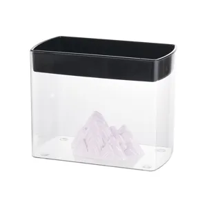 Seau à déchets de thé transparent avec design de montagne violette pour le bureau