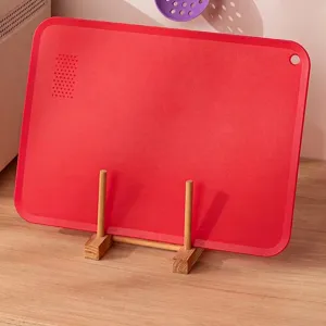 Tabla de cortar roja de TPU de grado alimenticio antibacteriana de doble cara para hogar