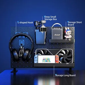 Versatile DIY pegboard organizer for gaming setups and computer desk storage