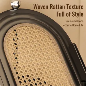 Modern plastic shoe rack with elegant rattan texture for space-saving home storage