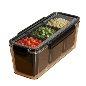 Boîte de rangement alimentaire hermétique à compartiments pour l'organisation de cuisine
