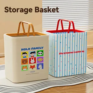 Portable Waterproof Laundry Basket Large Capacity Foldable Clothes Storage Bin With Lid For Bathroom Bedroom Home Organizer