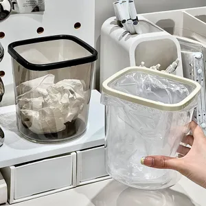 Poubelle de bureau transparente moderne pour déchets de bureau et thé - vue produit