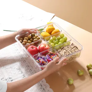 Transparente 5-Fach-Frischhaltedose für den Kühlschrank mit dichtem Deckel für Obst.