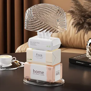 Elegante porta scatola di fazzoletti a molla in stile nordico con coperchio in acrilico