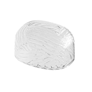 Porta fazzoletti nordico trasparente con elegante trama ondulata per casa di lusso