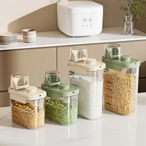 Airtight food-grade cereal storage containers for rice and grains, various sizes