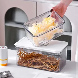 Ensemble de boîtes de conservation sous vide électriques avec texture nervurée pour cuisine