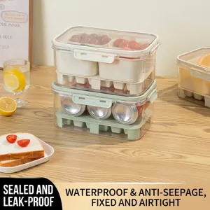 Large Capacity Portable Sealed Fresh-keeping Box With Handle Drain Board For Refrigerator Picnic Outdoor Food Storage