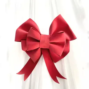 Giant Christmas Tree Bow Ornament Large 3D Handmade EVA Bowknot For Shop Window Garland Xmas Party Wall Hanging Festival Decoration