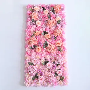 Kunstmatige bloemenwand paneel achtergrond roos decoratie voor binnenhuwelijk display