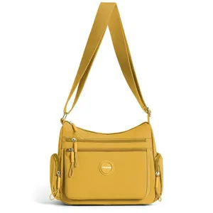 Casual Nylon Oxford Cloth Multi Layer Shoulder Bag Lightweight Large Capacity Crossbody Bag For Women Daily