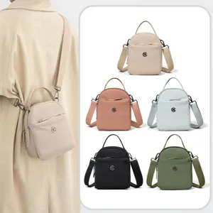 Bolso Bandolera de Nylon Casual para Mujer Ligero Mini Bolso para Teléfono Móvil Multi Bolsillo Moda Bolso de Hombro Diario Exterior