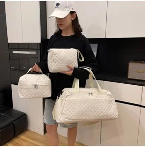 Conjunto de bolsa de viaje, neceser acolchado de nailon ligero y bolsa de almacenamiento.