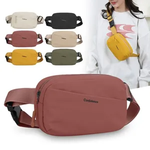 Unisex Nylon Waterproof Chest Bag Simple Portable Sling Shoulder Bag Casual Fashion Waist Pack Outdoor Sport Phone Bag