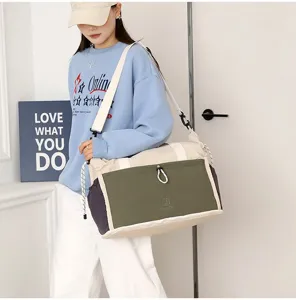 Multifunctionele reistas voor dames, grote capaciteit canvas sport- en fitness tas.