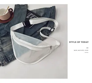 Transparent PVC chest bag fashion casual sling bag stylish clear crossbody bag for daily use