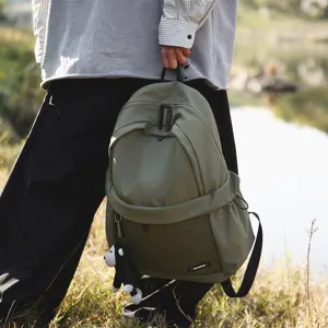 Μεγάλης χωρητικότητας μονόχρωμη casual τσάντα πλάτης ιαπωνικού στυλ για φοιτητές