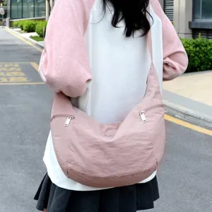 Γυναικείο Casual Nylon Crossbody Bag Ελαφφ Mpakali Shoul Der Simple Daily Travel Handbag
