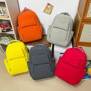 Casual large capacity backpack for students, multi-color daily travel school book bag.