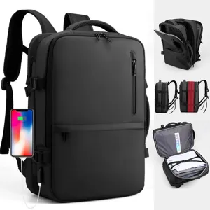 Herren Geschäftsreise Rucksack, 17 Zoll Laptop Pendler Tasche mit USB Ladeanschluss.